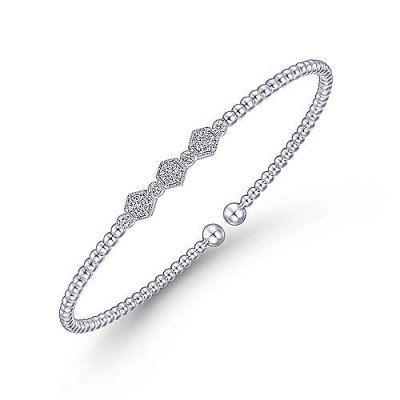 Gabriel & Co. 14k White Gold 0.13ctw Diamond Bangle