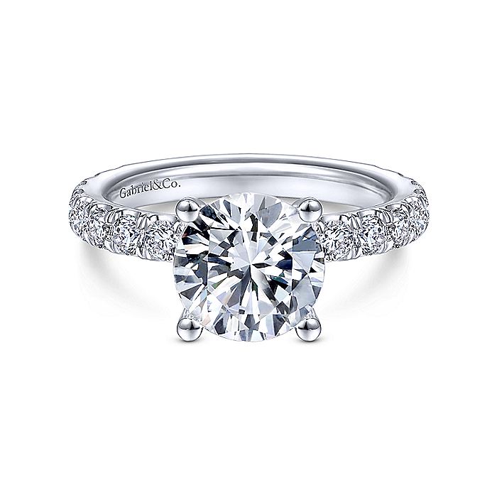 Gabriel & Co. ER14941R8W44JJ 14k White Gold Diamond Engagement Ring