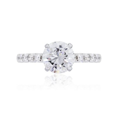 Gabriel & Co. 14k White Gold 1.58ct GIA Certified Diamond Engagement Ring