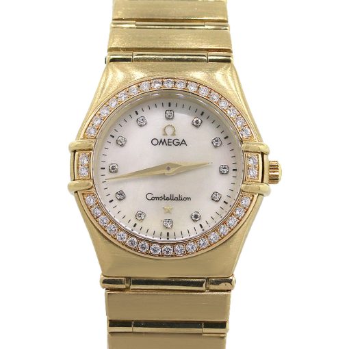 omega constellation 18ct gold watch