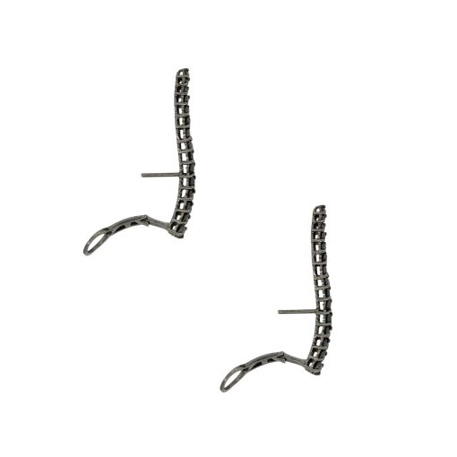 omega back long earrings