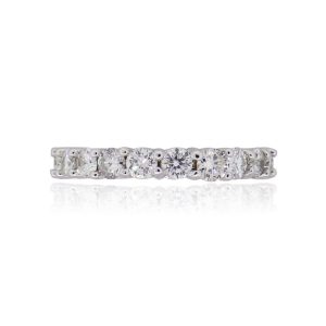 14k White Gold 2.25ctw Round Brilliant Diamond Eternity Band