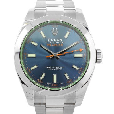 Rolex 116400 Milgauss Oyster Perpetual Blue Dial Watch