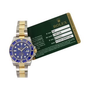 blue dial ceramic bezel watch