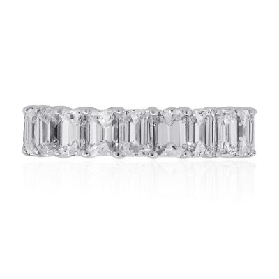 Emerald Cut diamond eternity band