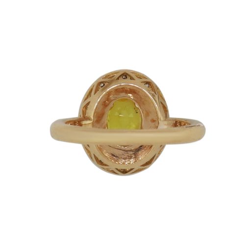 rose gold yellow sapphire ring