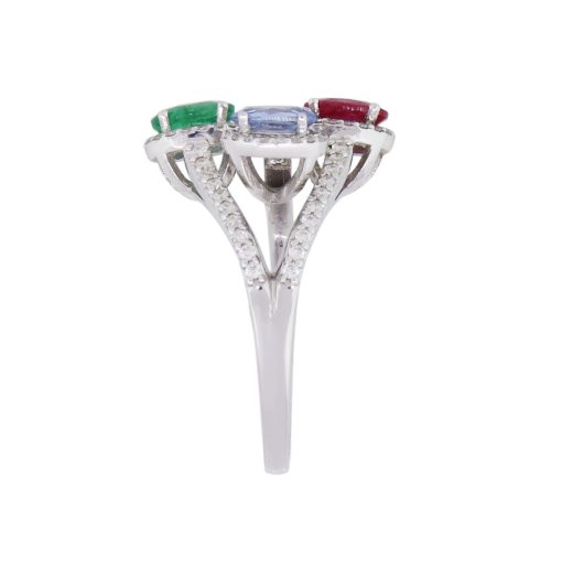 diamond and gemstone ring