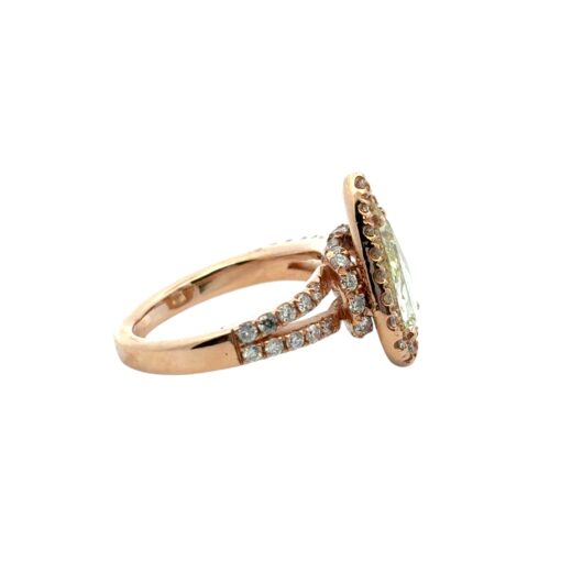 14k Rose Gold 1.21ct Pear Shape Diamond Halo Engagement Ring - Image 18