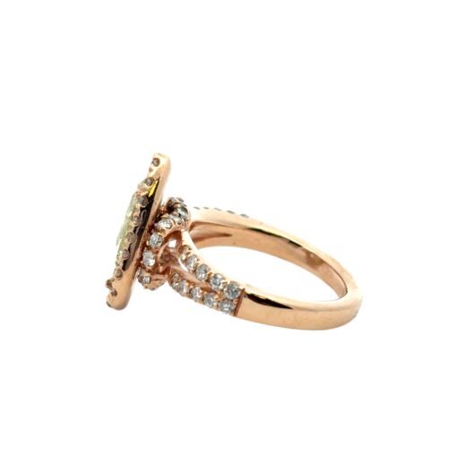 14k Rose Gold 1.21ct Pear Shape Diamond Halo Engagement Ring - Image 20