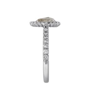 14k White Gold 0.92ct Pear Shaped Diamond Halo Ring