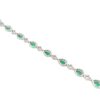 14k White Gold 3.29ctw Pear Shaped Emerald and 2.18ctw Diamond Bracelet - Image 6