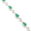 14k White Gold 3.29ctw Pear Shaped Emerald and 2.18ctw Diamond Bracelet - Image 13
