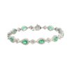14k White Gold 3.29ctw Pear Shaped Emerald and 2.18ctw Diamond Bracelet - Image 18