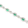 14k White Gold 3.29ctw Pear Shaped Emerald and 2.18ctw Diamond Bracelet - Image 7