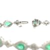 14k White Gold 3.29ctw Pear Shaped Emerald and 2.18ctw Diamond Bracelet - Image 20
