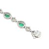 14k White Gold 3.29ctw Pear Shaped Emerald and 2.18ctw Diamond Bracelet - Image 8