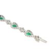 14k White Gold 3.29ctw Pear Shaped Emerald and 2.18ctw Diamond Bracelet - Image 9