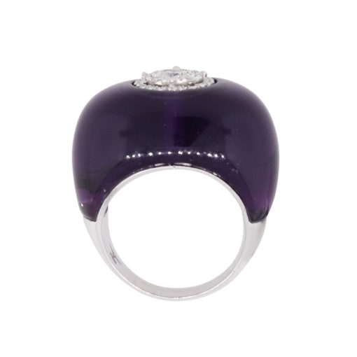 Amethyst cabochon ring