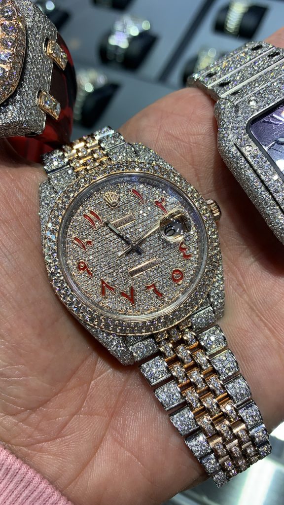 diamond rolex bust down