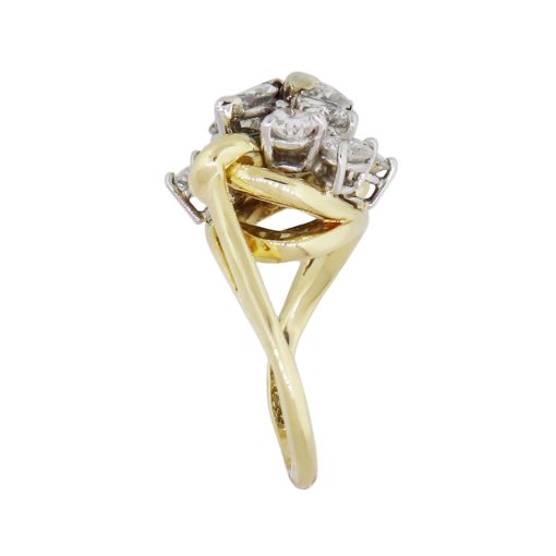 yellow gold multi shape diamond ring