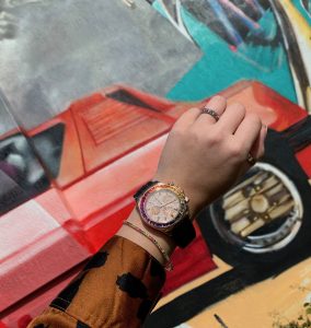 rainbow jewelry and watch set