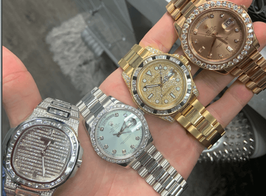 do rolex watches have real diamonds