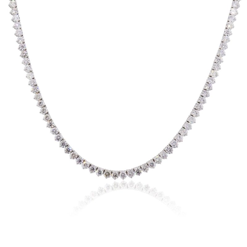 14k White Gold 59ctw Diamond 30" Tennis Necklace