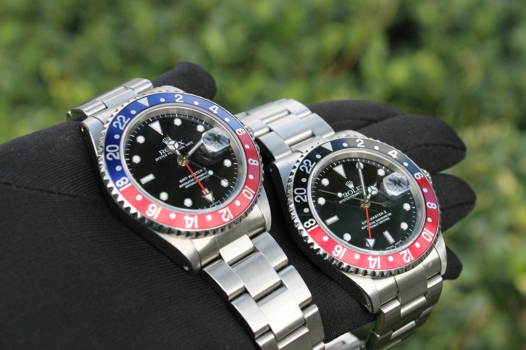 rolex gmt master 2 pepsi and rolex gmt master ii held together 