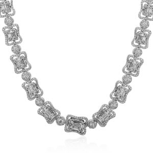 diamond baguette necklace