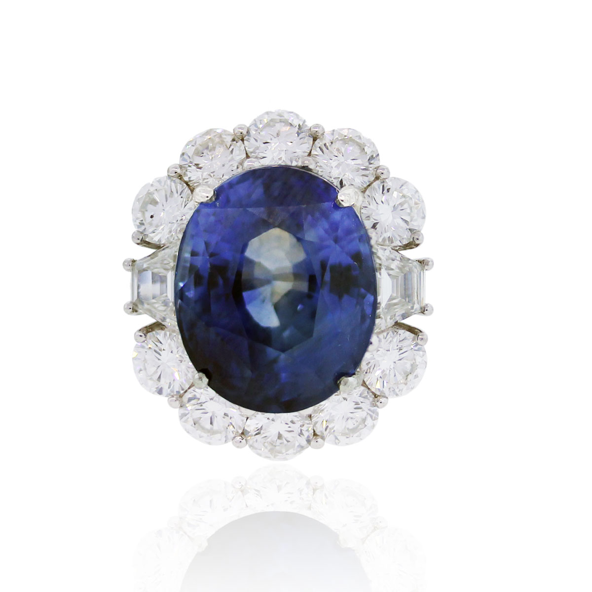 blue sapphire diamond ring