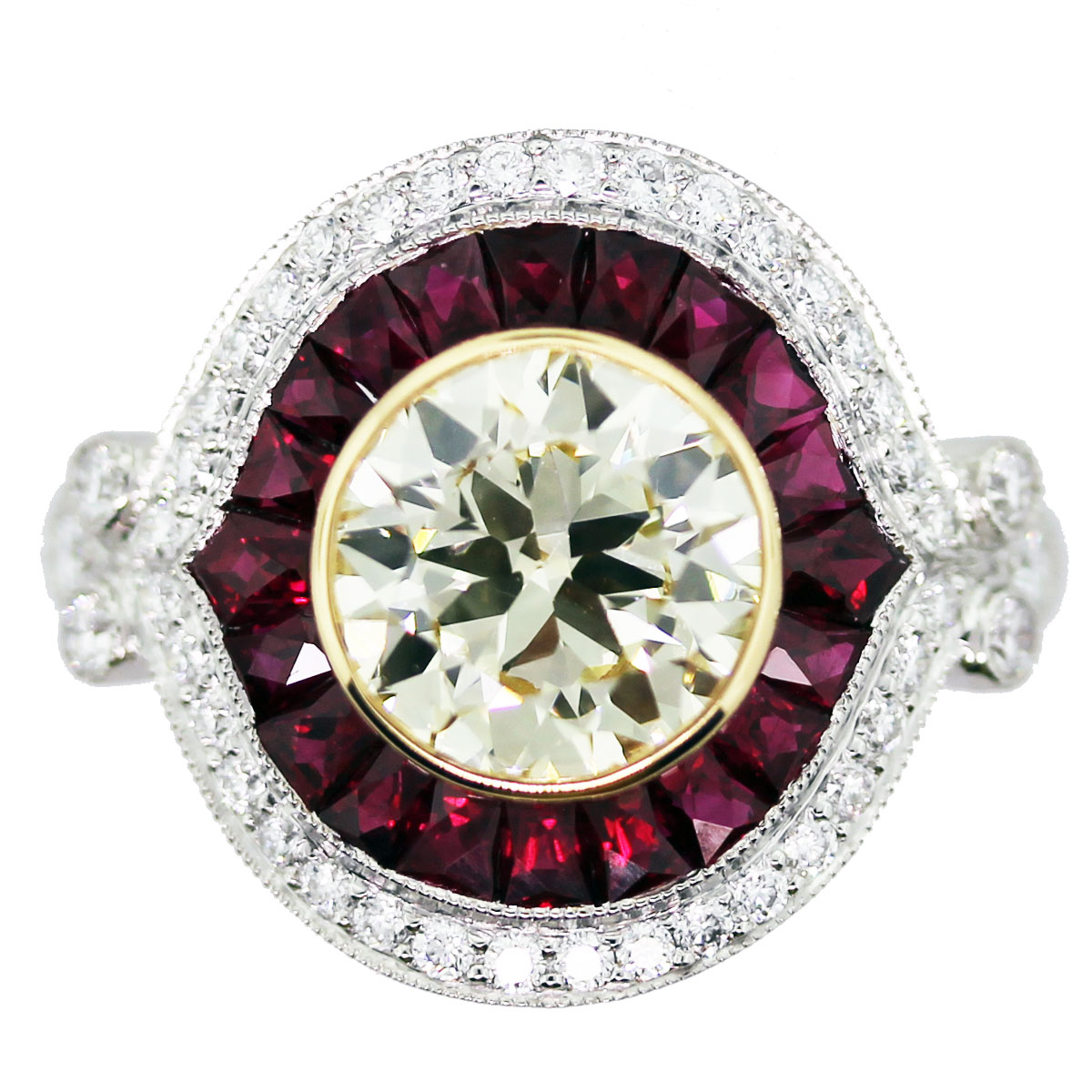 art deco ruby ring