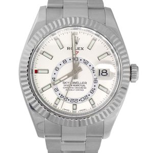 Sky-Dweller Stainless Steel White Dial Watch