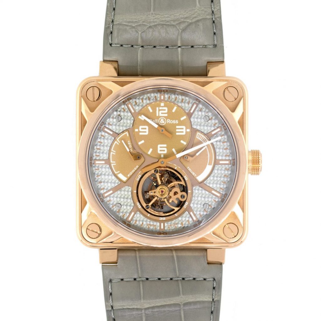 Review Bell Ross 18k Rose Gold BR01 Tourbillon Aviation Watch