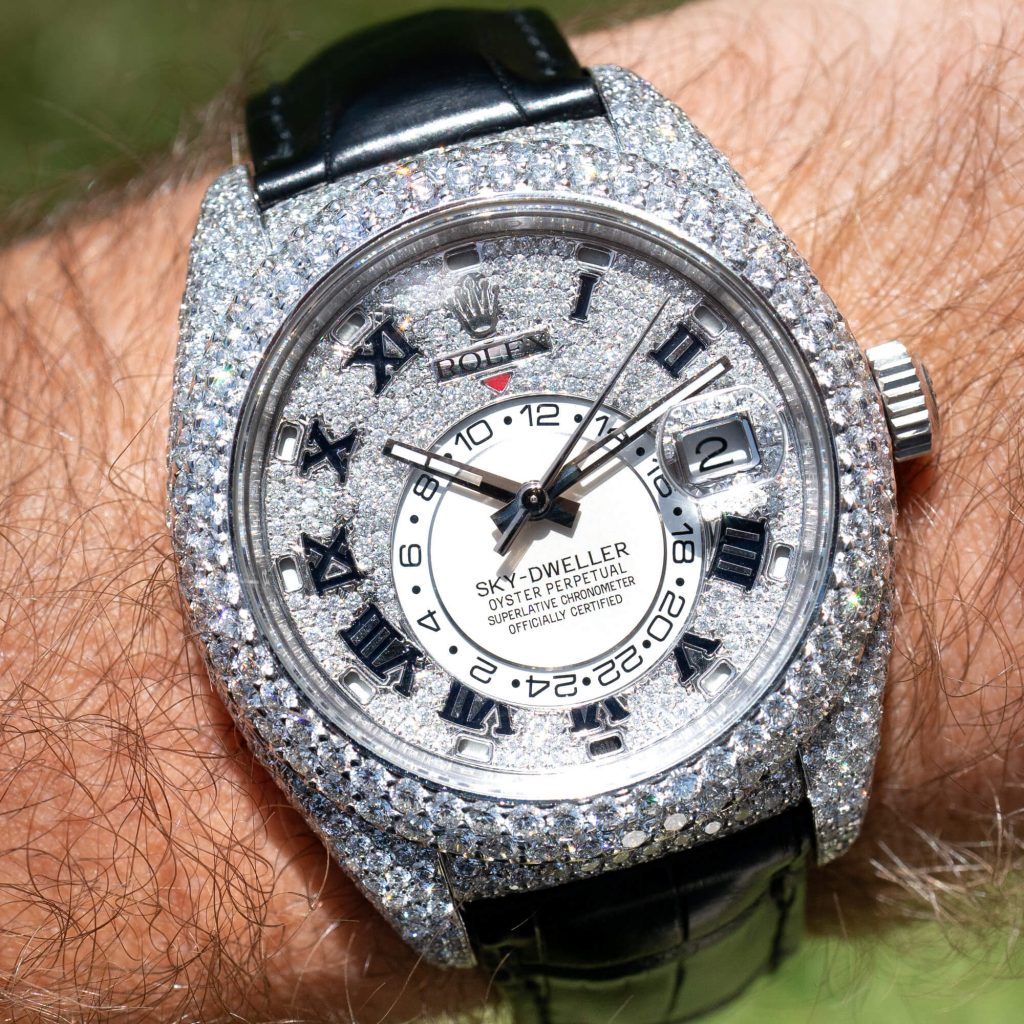 Review: First-Ever Fully Iced Out White Gold Rolex Sky-Dweller ref 326139