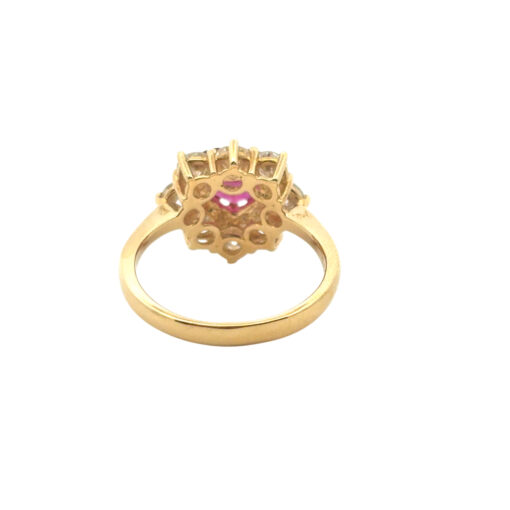 18k Yellow Gold 1.46ct Heart Shape Ruby with 1.05ctw Diamond Ring - Image 15