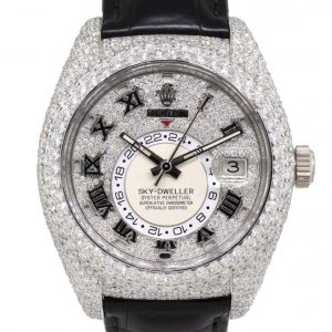 white gold sky-dwelller with diamonds