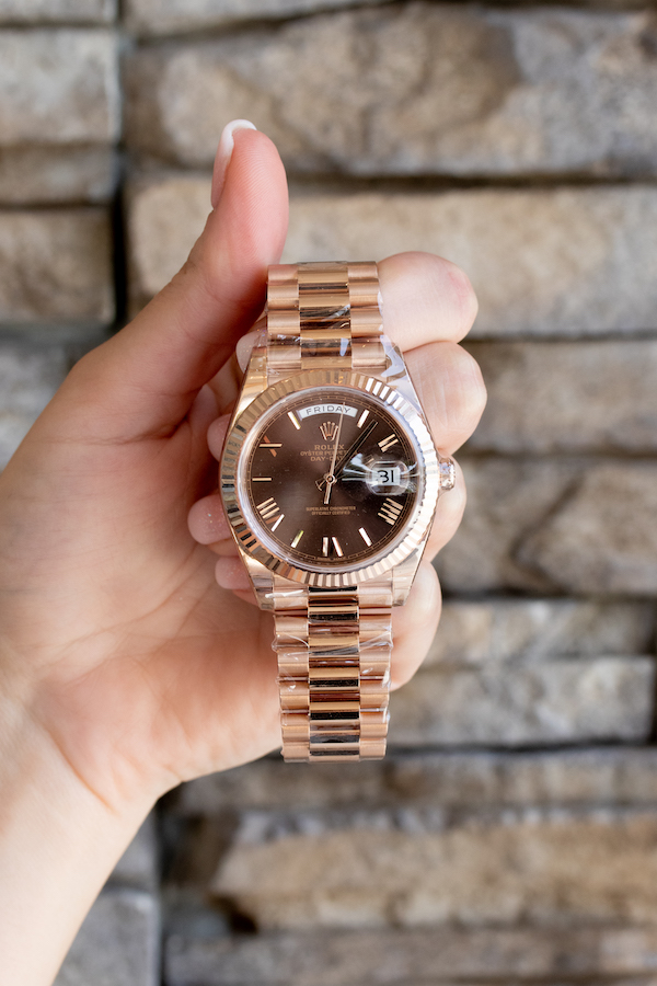 rolex day date rose gold price