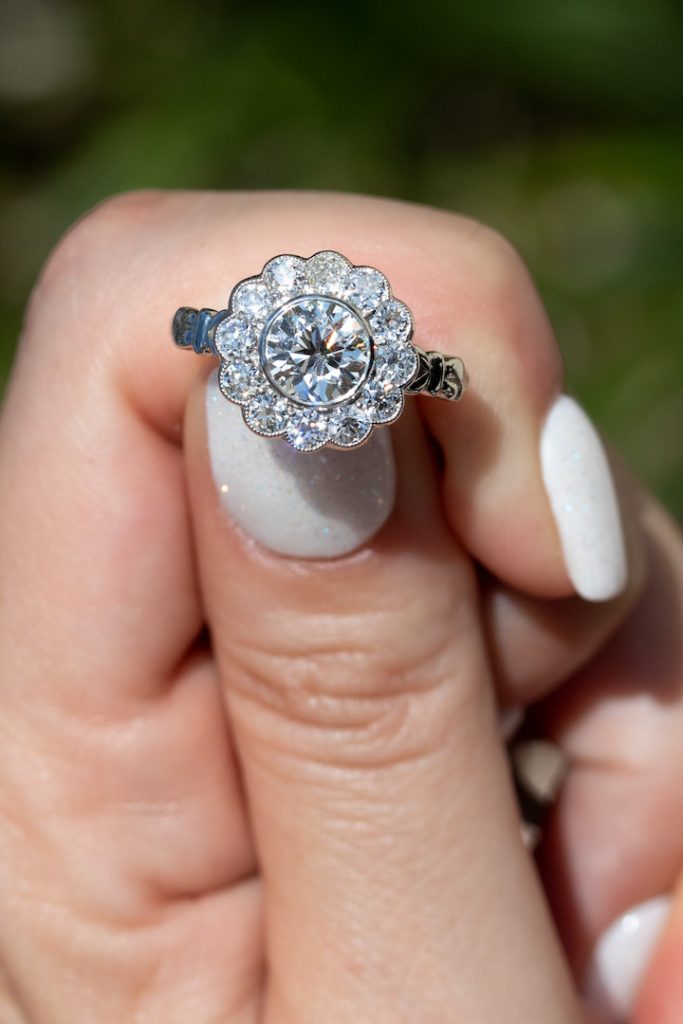 1920s inspired outlet engagement rings