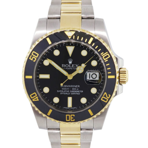 Rolex 116613 Submariner Two Tone Black Dial 40mm Watch - Image 8