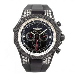 all black luxury watch with diamonds