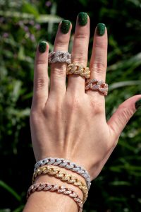 cuban link bracelets and rings