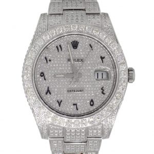 Arabic dial iced out datejust