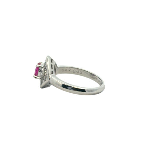 Platinum 0.47ct Oval Ruby Eye with Diamonds Cocktail Ring - Image 19