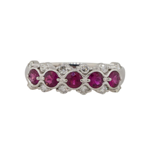 Ruby Diamond Platinum Ring