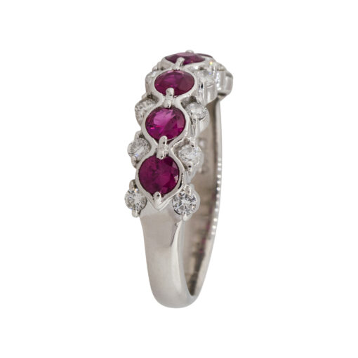 Ruby Diamond Platinum Ring