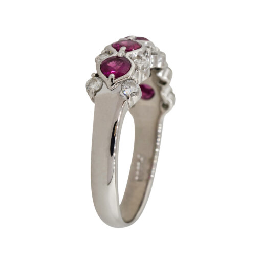 Ruby Diamond Platinum Ring
