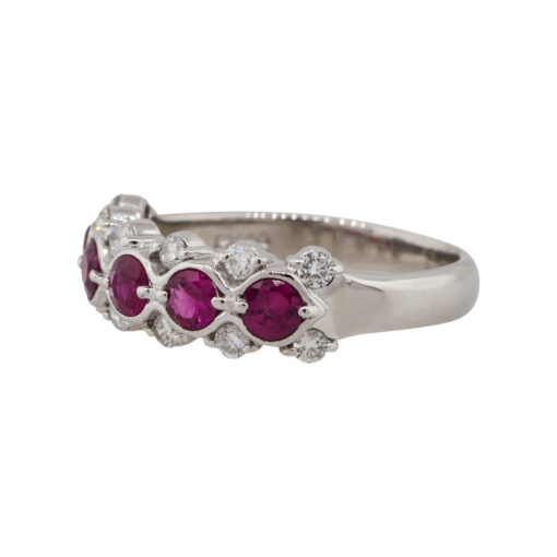 Ruby Diamond Platinum Ring