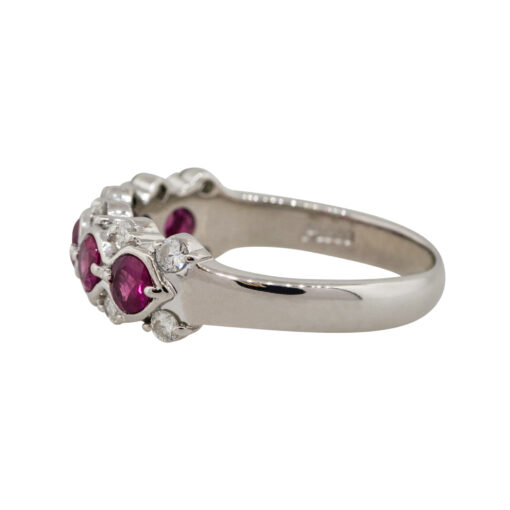 Ruby Diamond Platinum Ring