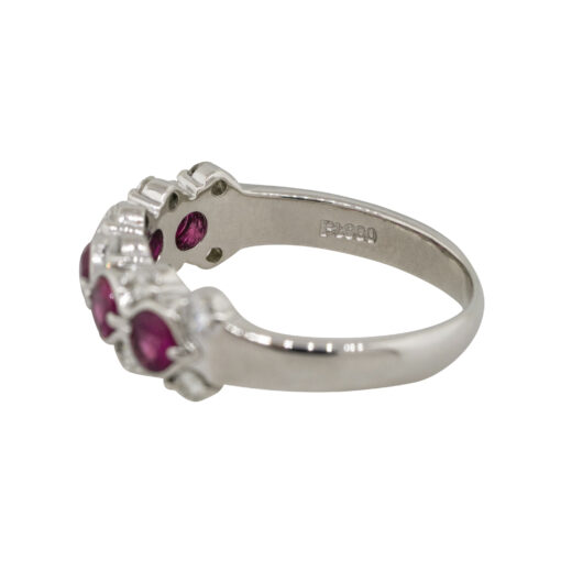 Ruby Diamond Platinum Ring