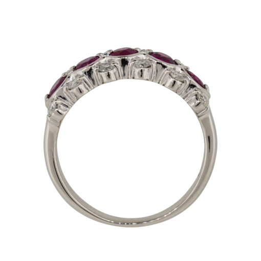 Ruby Diamond Platinum Ring